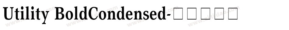 Utility BoldCondensed字体转换